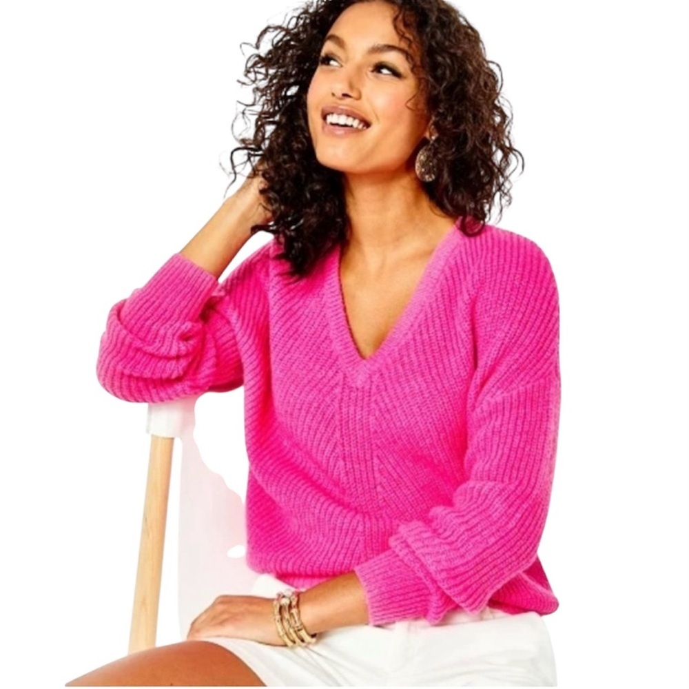 Lilly Pulitzer Kasmina Sweater 009409- Pink Isle - Size M